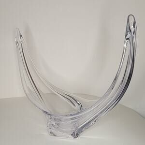 Vintage Mid Century Modern Crystal Art Glass Semmes France